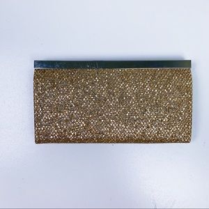 Bebe Clasp Type Slim Wallet Gold With Slots